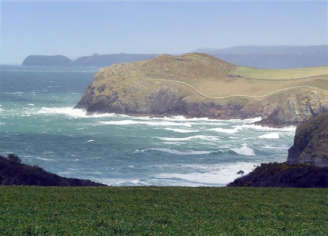 The rugged cliffs outside the eastuary